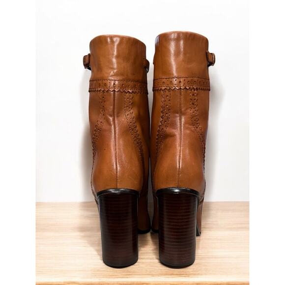 Tory Burch Huxley Tassel Burnished Leather Ankle Boot Size 9.5M - Picture 4 of 11